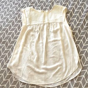 Ann Taylor Loft cream blouse, medium petite.